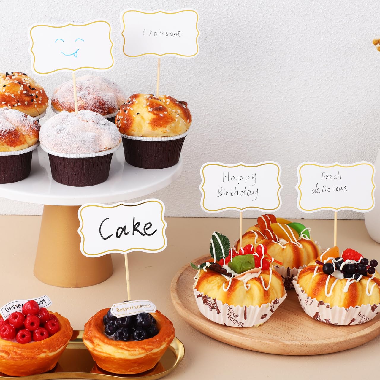 Amazon.co.jp: NUOLUX ケーキピック ケーキトッパー 誕生日ケーキ飾り